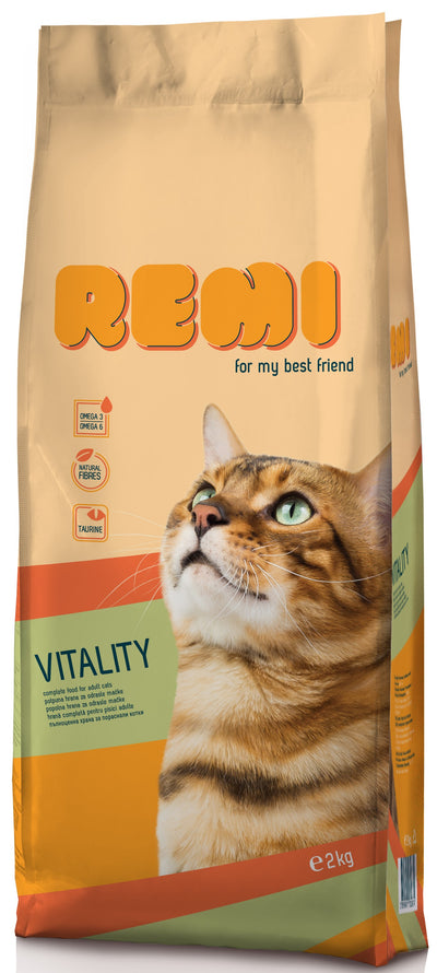 Remi Vitality - суха храна за котки с говеждо месо 2 кг