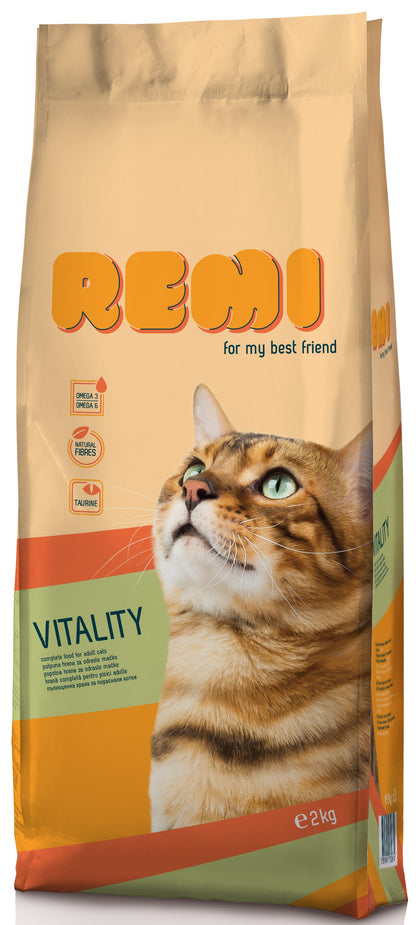 Remi Vitality - суха храна за котки с говеждо месо 2 кг