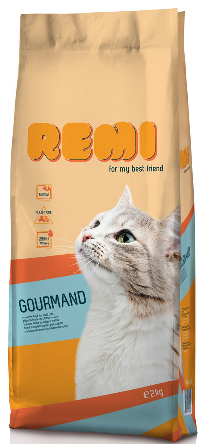 Remi Cat Gourmand - суха храна за котки с говеждо, пилешко, риба и зеленчуци
