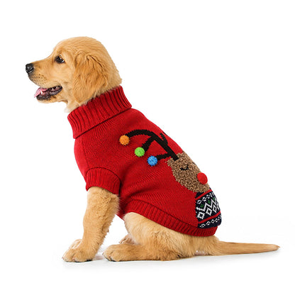 Nayeco XMAS Reindeer Knitted Sweater - коледен плетен пуловер с елен за кучета