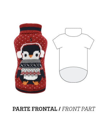 Nayeco Penguin Knitted Sweater - пуловер за кучета 20 см