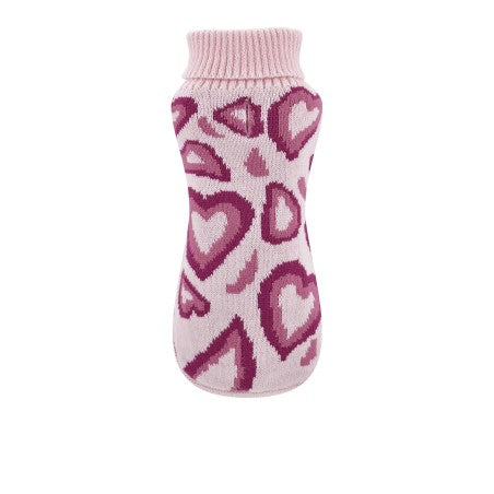 Nayeco Pink Pop Love Knitted Sweater - пуловер за кучета 40 см