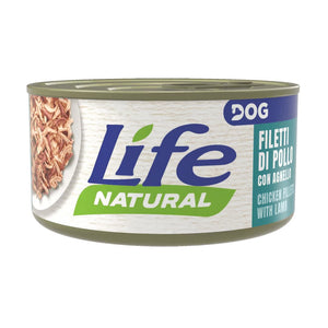 Life Natural dog Chicken Fillets with Lamb - с пилешко и агнешко месо, консерва - 90 грама