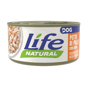 Life Natural dog chicken fillets with pumpkin - с пилешки филенца и тиква, консерва - 90 грама