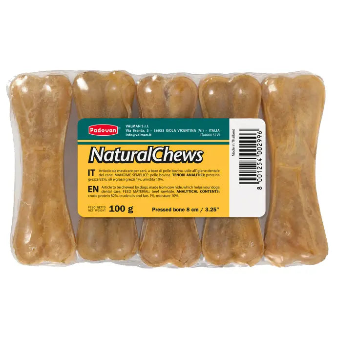 Padovan Natural Chews - кокал от пресована телешка кожа 8 см