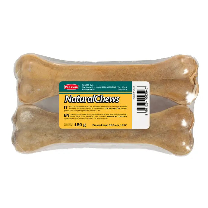 Padovan Natural Chews - кокал от пресована телешка кожа 16,5 см
