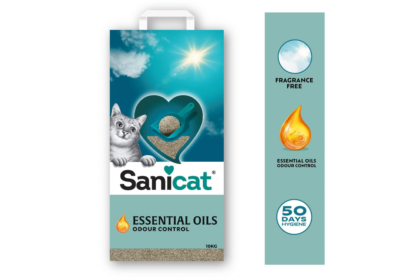 Sanicat Essential Oils Unscentented - бентонитова тоалетна 10 кг