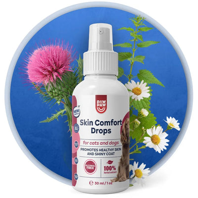 Paw2Paw Skin Comfort Drops - билкови капки при проблеми с кожата и козината 30 мл