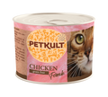 Petkult Adult Cat Chicken - пълноценна консерва за котки с пилешко 185 гр