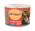 Petkult Sterilized Cat Tuna - пълноценна консерва за кастрирани котки с риба тон 185 гр