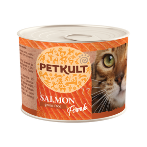 Petkult Adult Cat Salmon - пълноценна консерва за котки със сьомга 185 гр