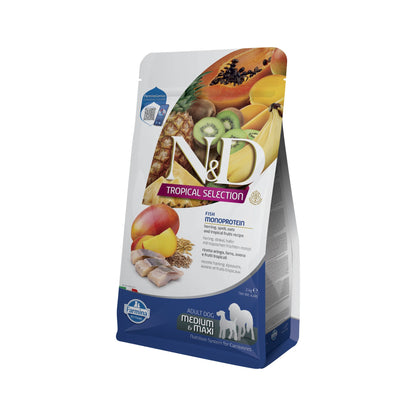 N&D Dog Tropical Selection Herring Adult Medium and Maxi - суха храна за кучета с херинга