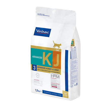 Virbac KJ3 Advanced - диетична храна за котки с хронична бъбречна недостатъчност и остеоартроза 1.5 кг.