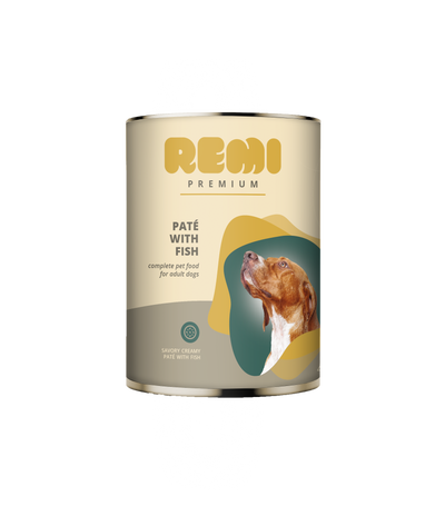 Remi Premium Dog Pate with Fish - консерва за кучета с риба 400 гр