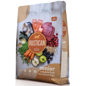 Rustican Senior with Herring, Salmon and Tuna - пълноценна храна за възрастни кучета с херинга, сьомга и риба тон