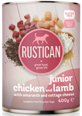 Rustican Junior Chicken and Lamb with Amaranth - консерва за кучета с пилешко, агнешко, тиквички и картофи