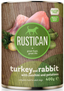 Rustican Turkey and Rabbit with Zucchini and Potato - консерва за кучета с пуешко, заешко, тиквички и картофи 400 гр