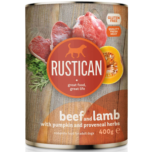 Rustican Beef and Lamb with Pumpkin - консерва за кучета с говеждо и агнешко, тиква и провансалски подправки
