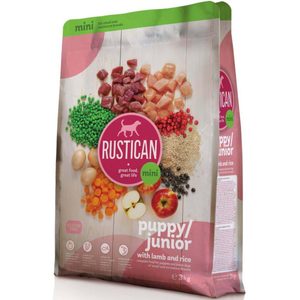 Rustican Mini Gluten Free Puppy and Junior Lamb and Rice - пълноценна храна за кученца от малки и мини породи с агнешко и ориз