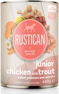 Rustican Junior Chicken and Trout - консерва за подрастващи кучета с пилешко и пъстърва 800 гр
