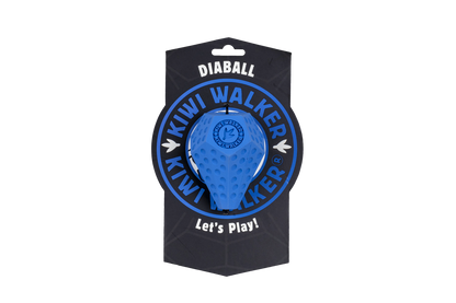 Kiwi Walker Lets Play Diaball Blue - гумена играчка за лакомства 10 см, син