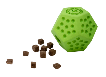 Kiwi Walker Lets Play Dodecaball Mini Green - гумена играчка за лакомства 4 см, зелен