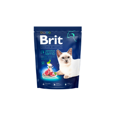 Brit Premium by Nature Cat Sensitive Lamb - суха храна с агнешко за котки с чувствителна храносмилателна система