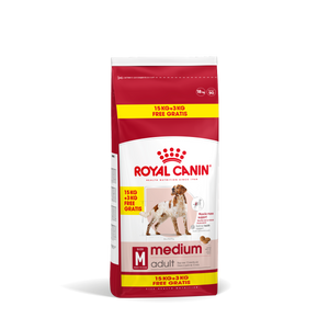 Royal Canin Medium Adult - пълноценна храна за кучета от средните породи, с тегло от 11 до 25 кг.,над 12 месечна възраст 15 + 3кг