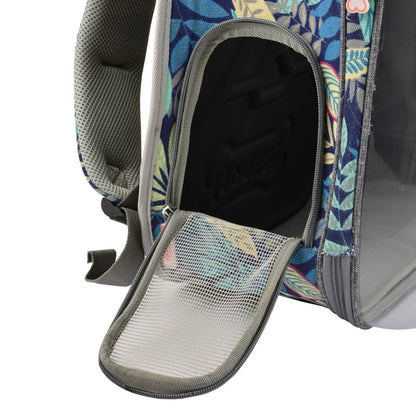 Nayeco Space Backbag With Blue Flowers - транспортна чанта 33 / 26 / 43 см