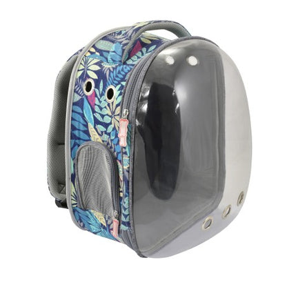 Nayeco Space Backbag With Blue Flowers - транспортна чанта 33 / 26 / 43 см