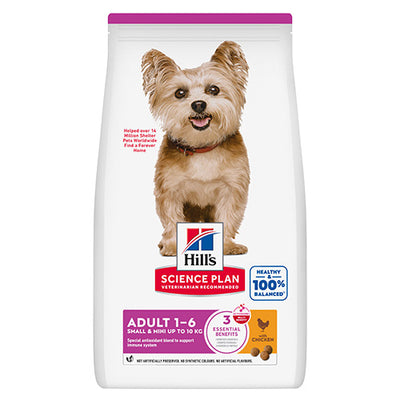 Hills Science Plan Small & Mini Adult - с пилешко, пълноценна суха храна за дребни и миниатюрни породи кучета от 1-6 години