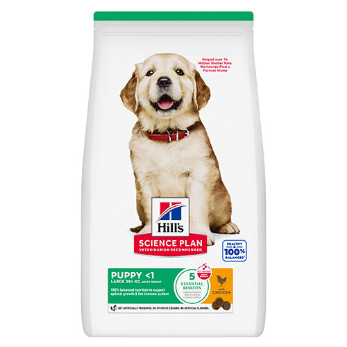 Hills Science Plan Canine Puppy Large Breed - с пилешко, за подрастващи кучета от едри и гиганстки породи, над 25кг, бременни и кърмещи кучета