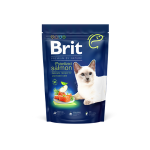 Brit Premium by Nature Cat Sterilized Salmon - пълноценна храна със сьомга за кастрирани котки