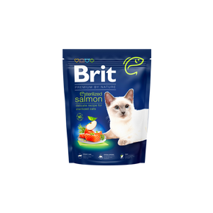 Brit Premium by Nature Cat Sterilized Salmon - пълноценна храна със сьомга за кастрирани котки