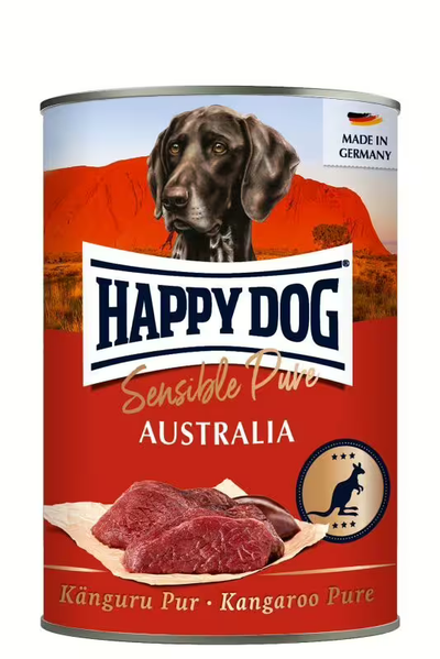 Happy Dog Australia - от прясно месо от кенгуру, без соя, растителни добавки, оцветители или консерванти 400 гр.