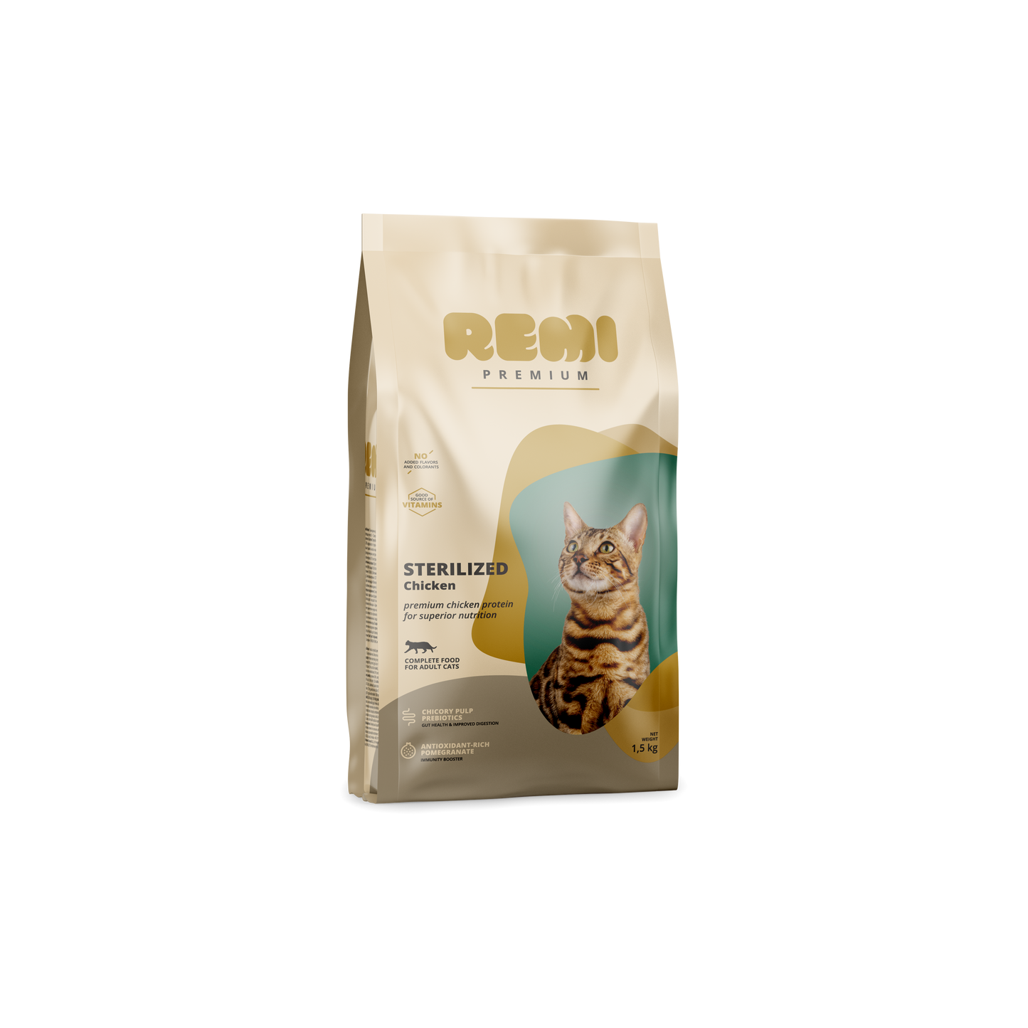 Remi Premium Cat Sterilised Chicken - суха храна за кастрирани котки с пилешко месо