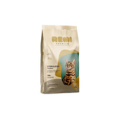 Remi Premium Cat Sterilised Chicken - суха храна за кастрирани котки с пилешко месо