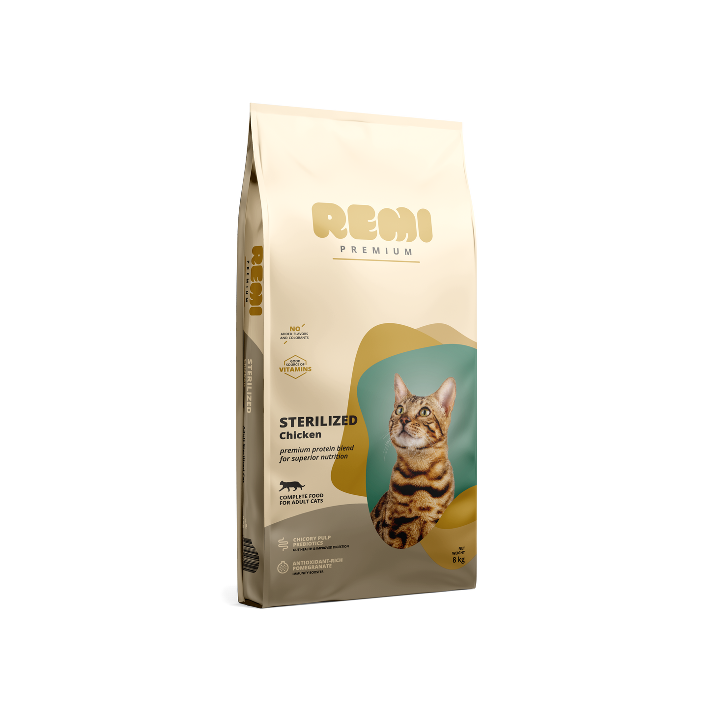 Remi Premium Cat Sterilised Chicken - суха храна за кастрирани котки с пилешко месо