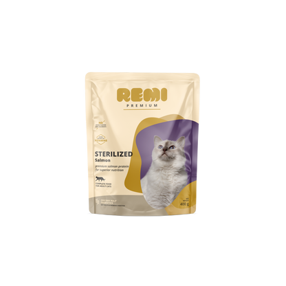 Remi Premium Cat Sterilised Salmon - dry food for sterilised cats with salmon