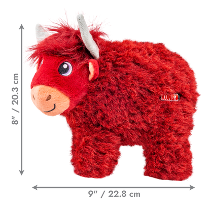 KONG Toughz Highland Cow M - плюшена играчка за кучета 22.8 см
