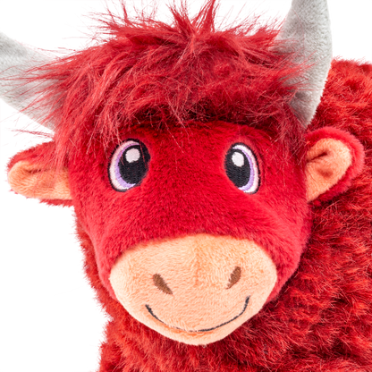KONG Toughz Highland Cow M - плюшена играчка за кучета 22.8 см