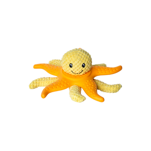 Kiwi Walker Lets Play Octopus and Starfish Orange - плюшен октопод и морска звезда от термопластичен каучук 25 см, оранжев