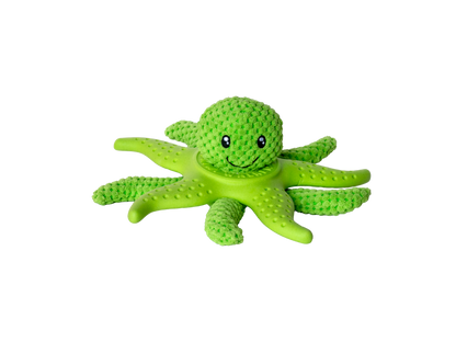 Kiwi Walker Lets Play Octopus and Starfish Green - плюшен октопод и морска звезда от термопластичен каучук 25 см, зелен