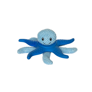 Kiwi Walker Lets Play Octopus and Starfish Blue - плюшен октопод и морска звезда от термопластичен каучук 25 см, син