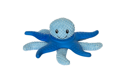 Kiwi Walker Lets Play Octopus and Starfish Blue - плюшен октопод и морска звезда от термопластичен каучук 25 см, син