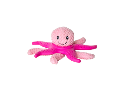 Kiwi Walker Lets Play Octopus and Starfish Pink - плюшен октопод и морска звезда от термопластичен каучук 25 см, розов