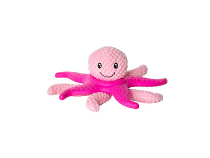 Kiwi Walker Lets Play Octopus and Starfish Pink - плюшен октопод и морска звезда от термопластичен каучук 25 см, розов