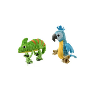 Nayeco Tropical Animals With Cotton Rope - плюшена играчка за куче 32 см