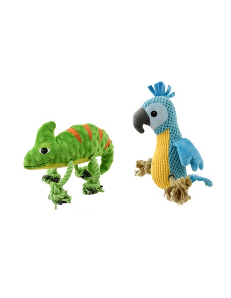 Nayeco Tropical Animals With Cotton Rope - плюшена играчка за куче 32 см