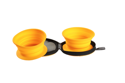 Kiwi Walker Double Travel Bowl with Slow Feeder - сгъваеми купички за храна и вода